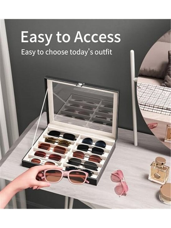 10 Slots Sunglass Organizer for Multiple Pairs of Eyeglass Storage main image 5